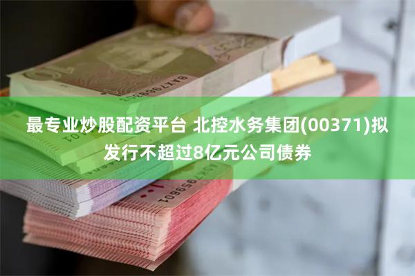 最专业炒股配资平台 北控水务集团(00371)拟发行不超过8亿元公司债券