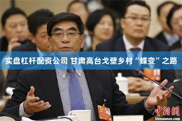 实盘杠杆配资公司 甘肃高台戈壁乡村“蝶变”之路
